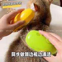 Pet cat and dog spray massage comb one-click spray anti-flying massage bath cleaning comb does not hurt the skin