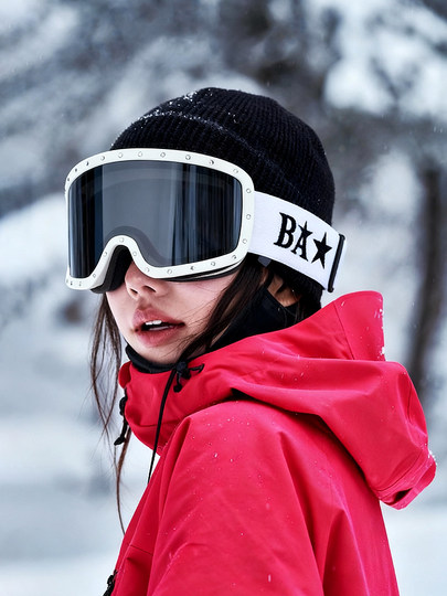 TUJIYD Professionelle Outdoor-Skibrille für Damen und Herren, tragbare Brille gegen Kurzsichtigkeit, doppelschichtige Antibeschlagbrille, Spezialausrüstung