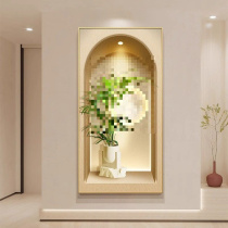 Nordic green plant entrance decorative painting small fresh space sense hanging painting at the end of the corridor modern simple wall mural