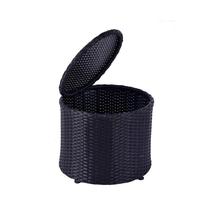 Outdoor rattan storage box PE rattan woven garden round storage box