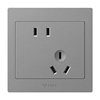 Gongou Home Decor Switch Socket Panel, 5-Hole 86 Type, Flush-Mounted White Wall Panel, Single Control, USB 16A