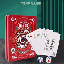 Paper mahjong special playing cards 136 pieces for home dormitory non-slip traditional thickened sesame sauce beer mahjong playing cards