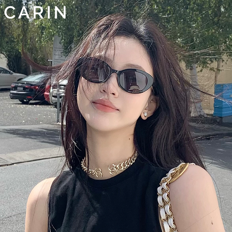 [Same Style as Meng Ziyi] Carin Sunglasses for Women, Kristen-R Egg-Shaped Sunglasses, Cat-Eye Sunglasses