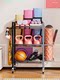 Sports and Fitness Equipment Storage Rack, Yoga Mat Storage Basket, Home Storage for Dumbbells, Foam Rollers, Kettlebells, Basketball