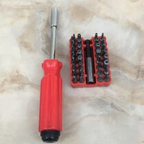 Multifunctional universal folding ratchet screwdriver with hole bit Du type hollow inner hexagonal plum blossom extension wrench