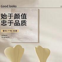 Italian cream style restaurant chair minimalist Internet celebrity small apartment modern light luxury simple backrest leather dining chair makeup chair