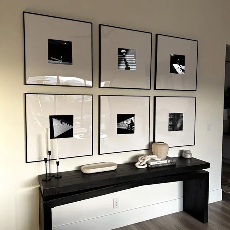 Photo Wall Printing Square Aluminum Alloy Picture Frame Living Room Bedroom Hanging Picture Frame Modern Simple Light Luxury Decorative Painting