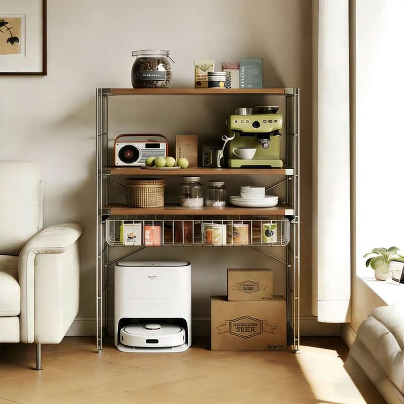 Robot Vacuum Cleaner Storage Rack, Mobile Storage Shelf, Floor-Standing Bedroom Living Room Bookshelf, Household Japanese-Style Storage Robot Vacuum Cleaner Storage Rack, Mobile Storage Shelf, Floor-Standing Bedroom Living Room Bookshelf, Household Japanese-Style Storage