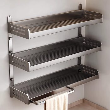 Wall-mounted storage rack without drilling multi-layer wall spice rack