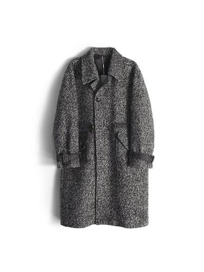 Mind Bridge秋冬新款中长款双排扣羊毛双面呢大衣男士风衣大外套