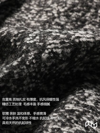 Mind Bridge秋冬新款中长款双排扣羊毛双面呢大衣男士风衣大外套