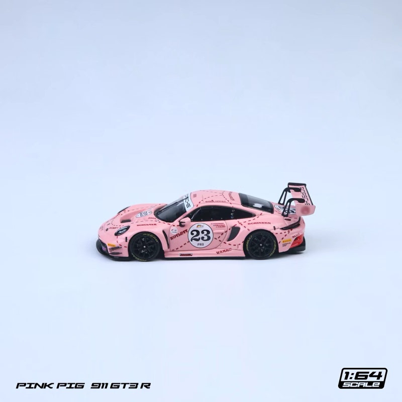 Sr 1:64 Porsche 911Gt3R No. 23 Pink Pig Alloy Car Model