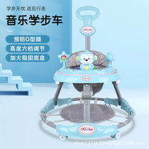 Baby walker with anti-o-legs multi-functional anti-rollover stroller baby can sit and push learn to drive start car