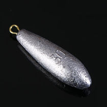 1 pack of 10 pieces with sea rods and rings drop-shaped lead falling sea poles long-range casting raft fishing lead falling willow leaf type lures throwing poles into the sea