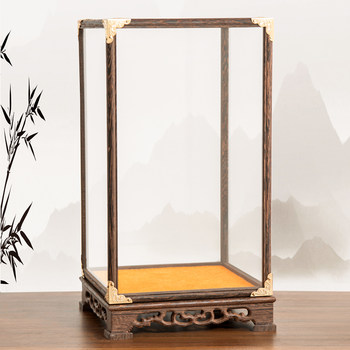 Jiangsu nantong chicken wing wood carved corner glass cover