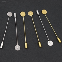 9-character needle copper pin brooch accessories one-character needle long pin jewelry 1 gold and silver color-preserving corsage fabric handmade materials