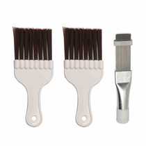 Stainless steel metal fin comb brown hair brush*2 air conditioning fin combing condenser cleaning brush cleaning dust brush