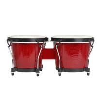 Childrens Orff percussion instrument kindergarten music bongo drum red conjoined drum primary color bongo hand drum
