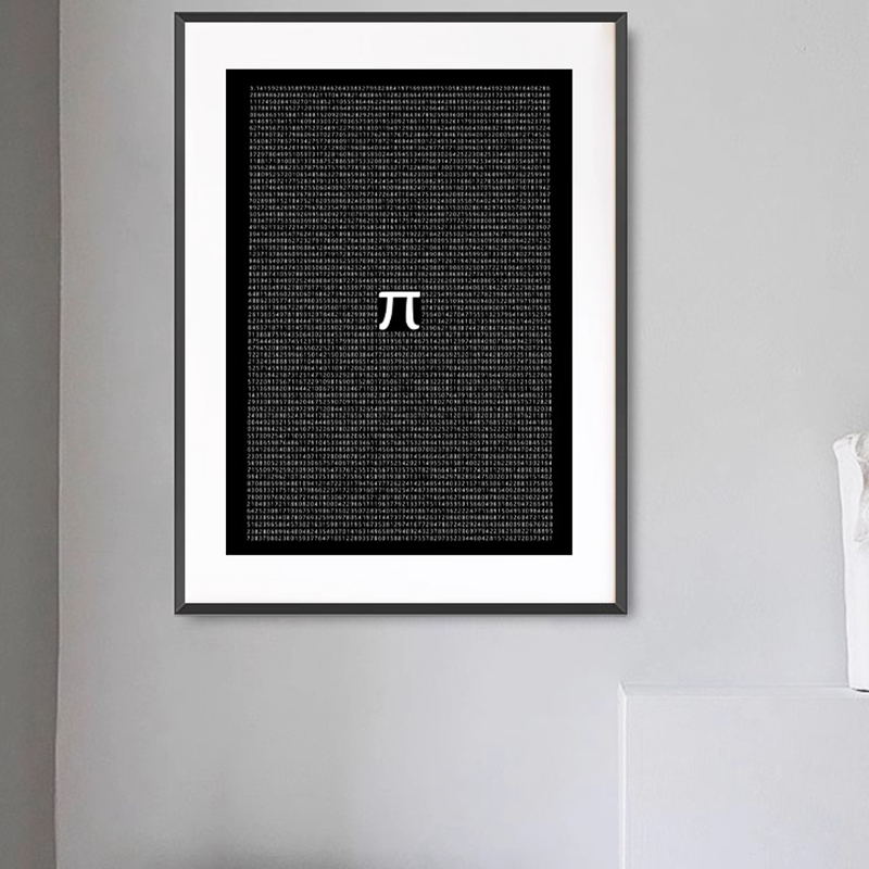 Mathematics Poster, Pi Number Decorative Painting, Middle and High School Function Graph Wall Art, Simple Letters and Numbers for Classroom Wall Mathematics Poster, Pi Number Decorative Painting, Middle and High School Function Graph Wall Art, Simple Letters and Numbers for Classroom Wall