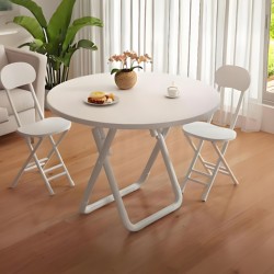 Foldable Table Dining Table For Home Small Apartment Simple Round Table Balcony Dining Square Table Portable Stall Table and Chair Combination