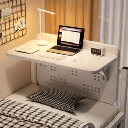 Foldable Hanging Bed Small Table Student Dormitory Upper and Lower Bent For Home Bedroom Laptop Computer Desk Bracket Bean Bag Bay Window University Dormitory Small Table Board Sitting and Writing Reading Table