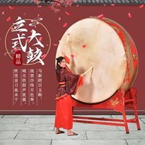 Vertical large drum cowhide drum war drum temple dragon drum performance hall drum majestic gong drum festival celebration drum Chinese red drum