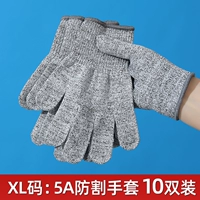 Xl code 5a Grade Grey Grey Knife Gloves-10 Double