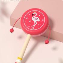 New wooden rattle baby toy old-fashioned 0 to 1 to 3 years old baby 2 newborn hand rattle sand hammer soothing wave