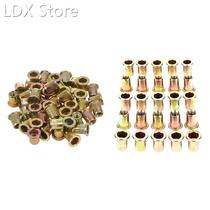 Speed ​​50 Pcs M6X12Mm Flat Head Threaded Rivet Nut 25 Pcs M6 Th