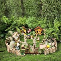 Micro-landscape garden courtyard decoration plant corner creative forest outdoor furnishings kindergarten environment layout materials
