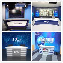Anchor station broadcast table painted broadcast Internet celebrity broadcast station childrens training and performance new desk school broadcast NWD table