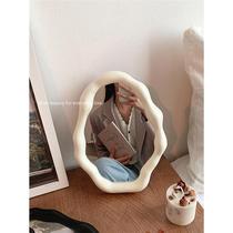 Simple and high-end small mirror home Internet celebrity high-value makeup mirror desktop desktop can stand on the student dormitory table