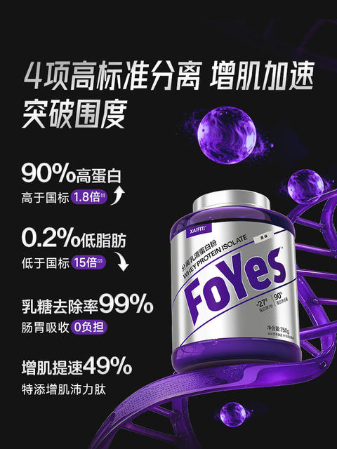 Foyes Isolated Whey Protein Powder for Men and Women Fitness Low-Fat Whey Protein
