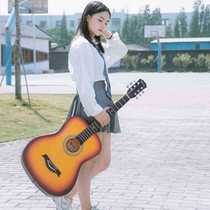 Factory direct sales 38-inch folk acoustic guitar practice instrument for beginners the guitar can be OEM and OEM