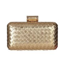 Golden Evening Clutch Bag Women Bags For Wedding Party Weave