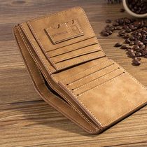 Mens Wallet Leather Billfold Slim Hipster Cowhide Credit Ca