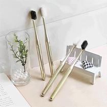 New high-end toothbrush for adults bamboo charcoal silk soft bristles high-end golden independent packaging mens special high-quality family