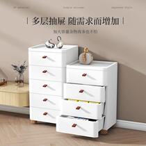 Thickened drawer-type storage cabinet storage cabinet household sandwich snack storage rack bedroom Japanese bedside storage