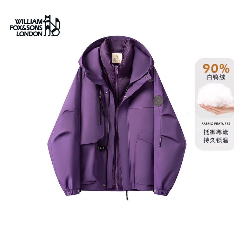 British Little Fox 2026 Autumn/Winter Designer Waterproof Two-Piece down Jacket Thickened Warm Jacket Unisex British Little Fox 2026 Autumn/Winter Designer Waterproof Two-Piece down Jacket Thickened Warm Jacket Unisex
