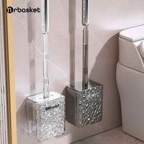 Household toilet brush without blind spots wall-mounted bathroom punch-free toilet brush light luxury wall-mounted cleaning brush set