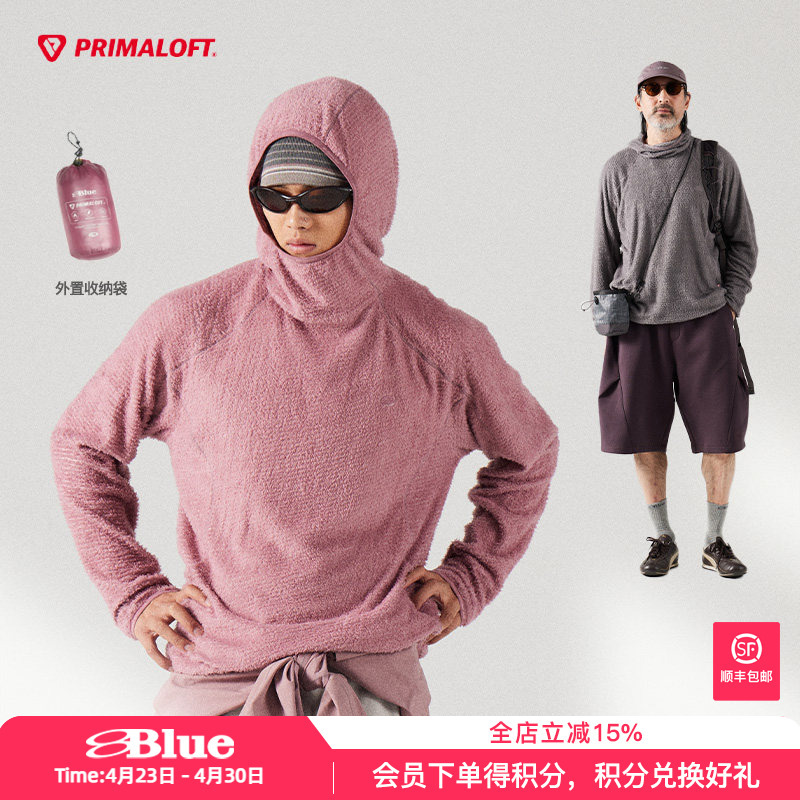 Lanqi 95g P Cotton Fleece Primaloft Thermal Sweatshirt Outdoor Breathable Ultra-Lightweight Packable Long-Sleeve Men's