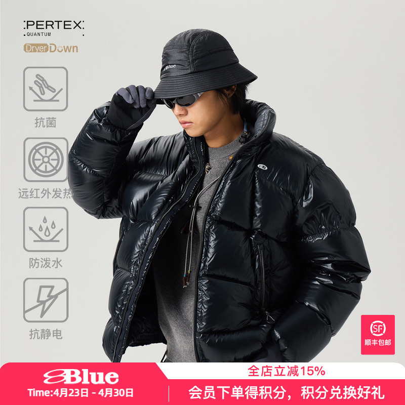 Lanqi Pertex Silver Wing 2.0 Warm Anti-Static 750 Fill Power 95% Water-Repellent Goose down Stand Collar Lightweight Puffer Jacket