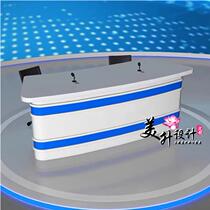 Anchor station school radio table TV interview news talk table studio table eloquence training table custom paint broadcast table