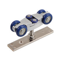 Folding door door hanging sliding track universal hanging wheel push-pull partition sliding door pulley without bottom rail complete set of hardware accessories