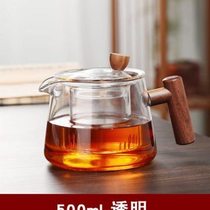 Liuhui teapot teapot glass teapot household wooden handle teapot set high temperature resistant glass filter single pot