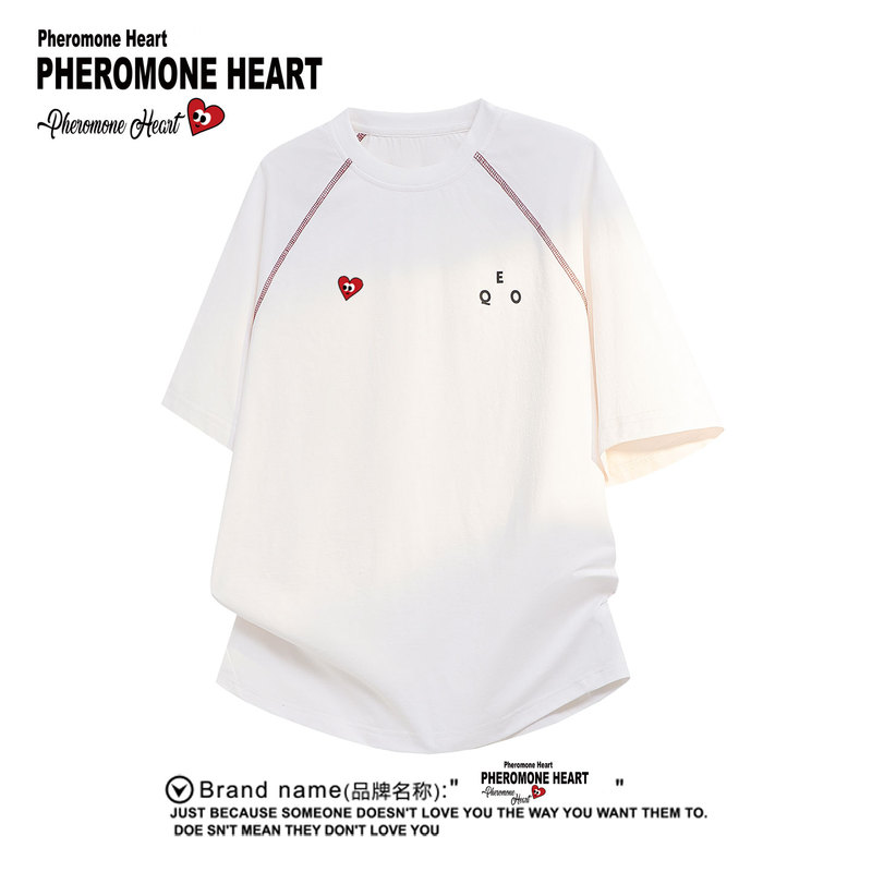 Play Heity Official Fashion Brand Hasselblad Line Descente Cotton Unisex Large Size Letter Print Breathable Short-Sleeve T-Shirt