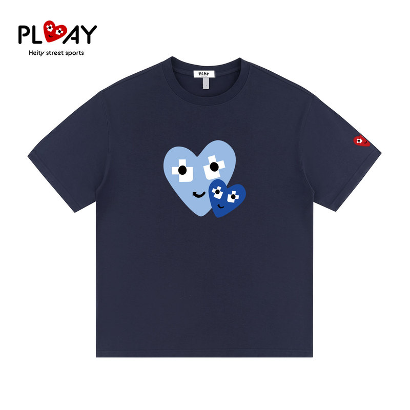 Play Heity Official Short-Sleeved T-Shirt, New Summer Fashion Trendy Brand Print Casual Couple Style Versatile Top