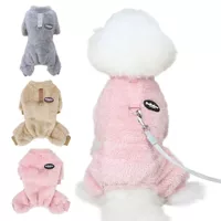 Fleece Dog Jumpsuit Fuzzy Sweater Puppy Winter Clothes Doggi