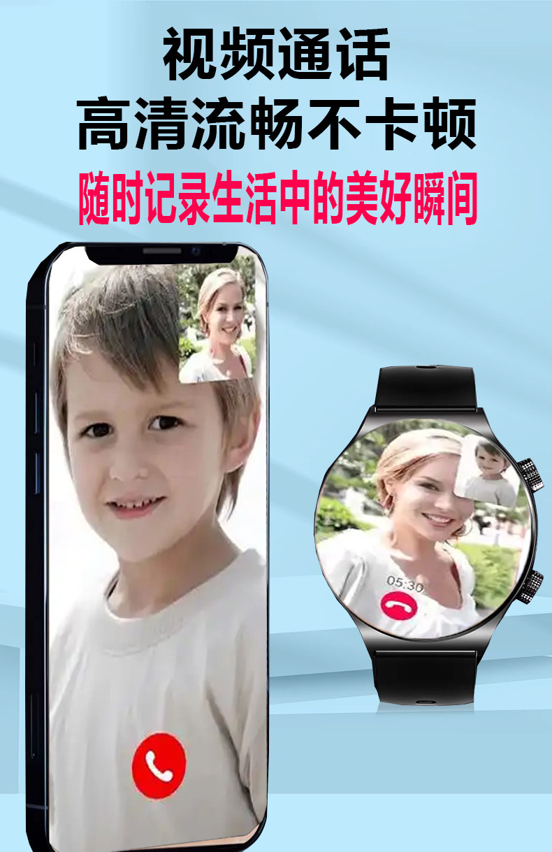 All-network compatible smartwatch for teenagers and students, specifically designed for junior and senior high school students, with long battery life and SIM card insertion for 5G video chat undefined