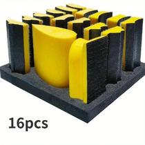 16Pcs Hand Sanding Bloc Hoo and Loop Soft and Durable Foam